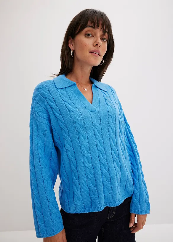 Maglione oversize in misto cachemire morbido, bonprix