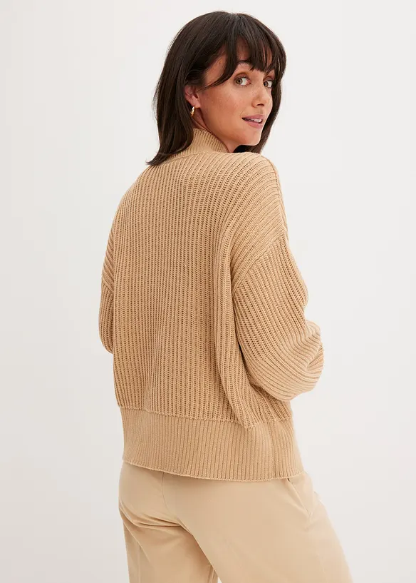 Maglione oversize in puro cotone, bonprix