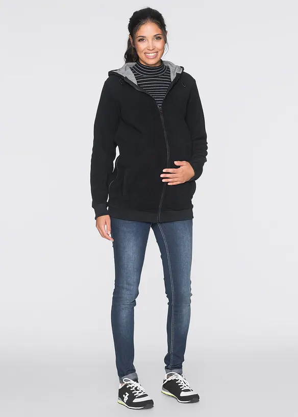 Giacca in pile prémaman 2 in 1 con inserto babywearing, bonprix