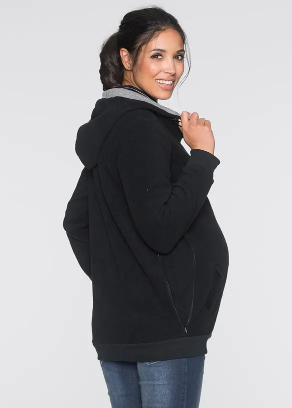 Giacca in pile prémaman 2 in 1 con inserto babywearing, bonprix