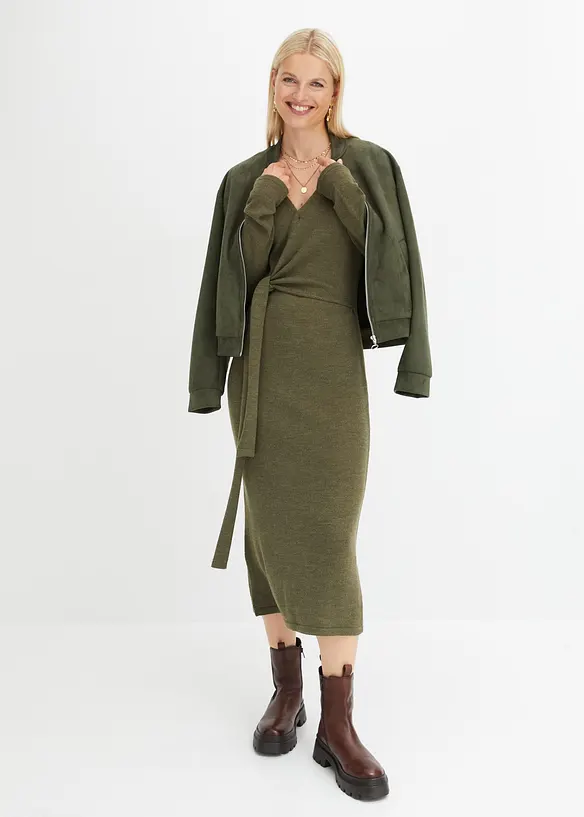 Abito midi in maglia, bonprix