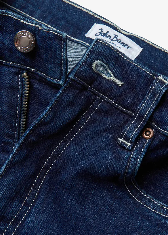 Jeans wide leg in cotone biologico, vita alta, bonprix