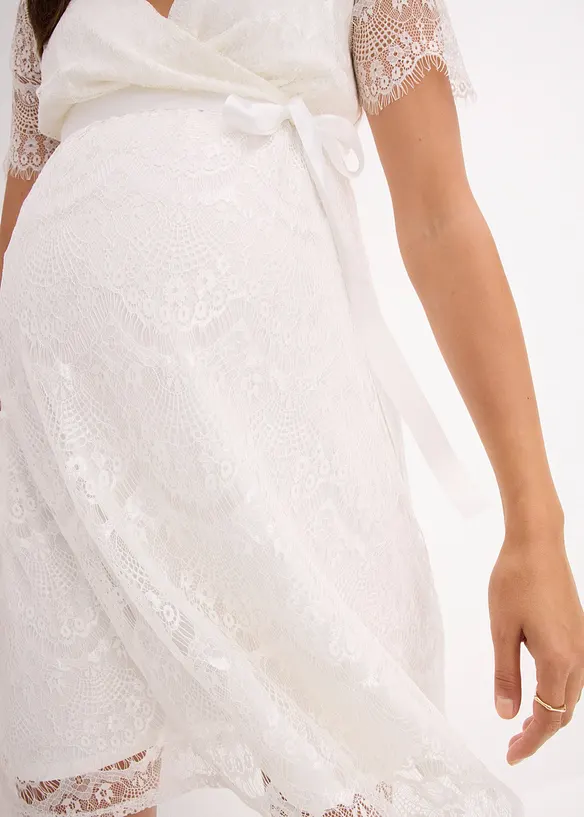 Abito da sposa prémaman 2 in 1 in pizzo, indicato per l'allattamento, bonprix