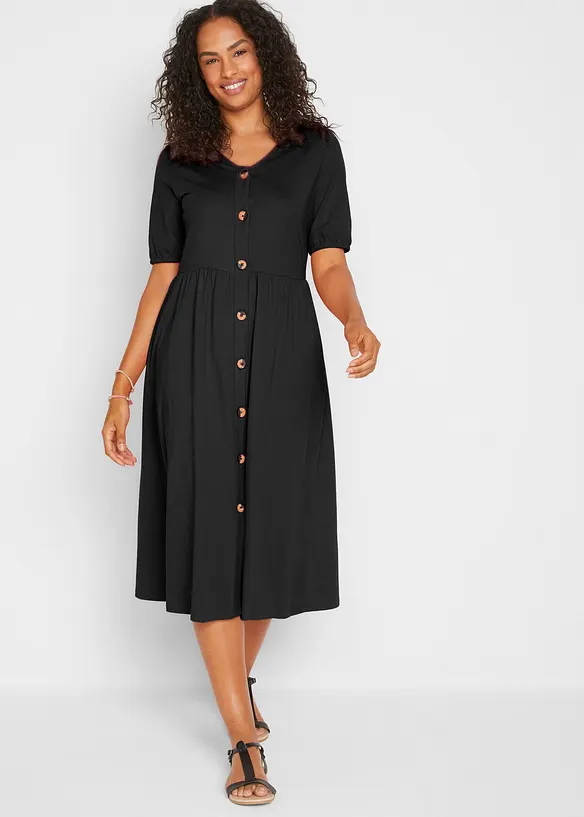 Abito midi in puro cotone, bonprix