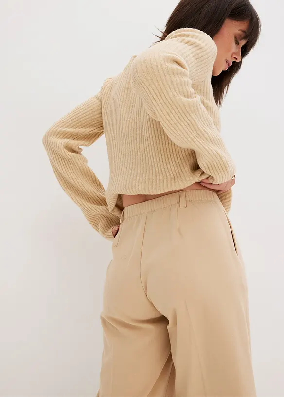 Pantaloni con pinces in misto viscosa, bonprix