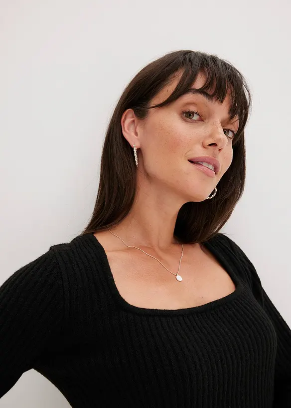 Maglione con scollo quadrato, bonprix