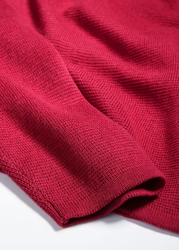 Maglione a coste Milano con scollo rotondo, bonprix