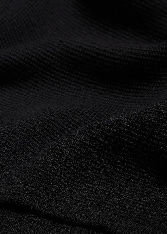 Maglione a coste Milano con scollo rotondo, bonprix