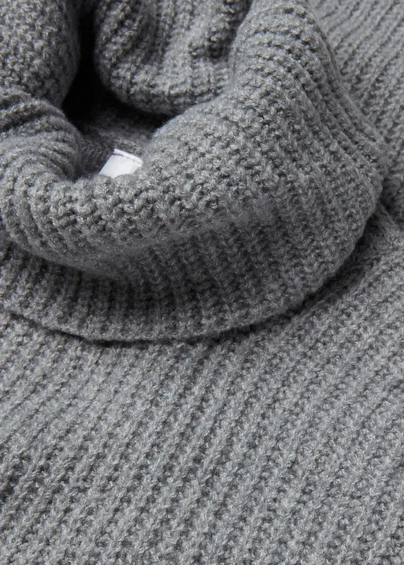 Maglione a collo alto a coste, bonprix