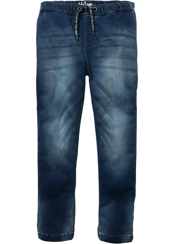 Jeans in felpa con elastico in vita regular fit, straight, bonprix