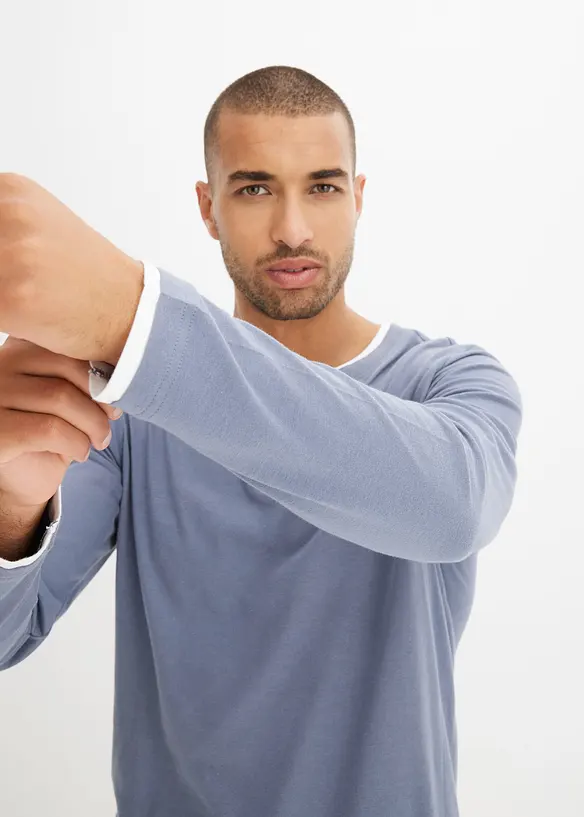 Maglia 2 in 1 a maniche lunghe (pacco da 2), bonprix