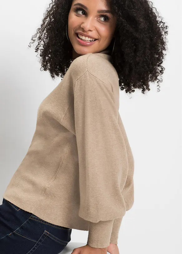 Maglione oversize in misto viscosa, bonprix