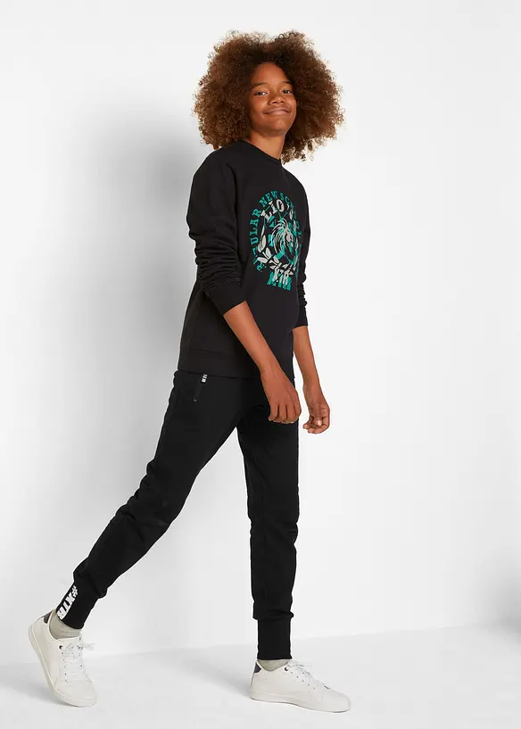 Pantaloni tuta in puro cotone, bonprix