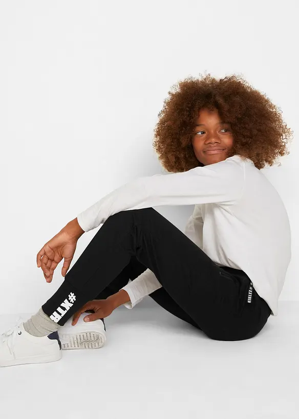 Pantaloni tuta in puro cotone, bonprix