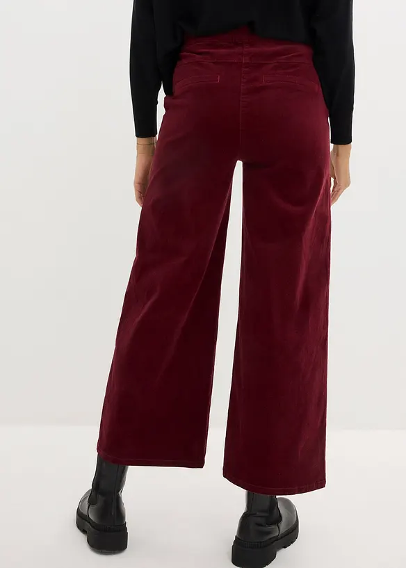 Pantaloni in velluto a coste con cinta comoda, vita alta, bonprix