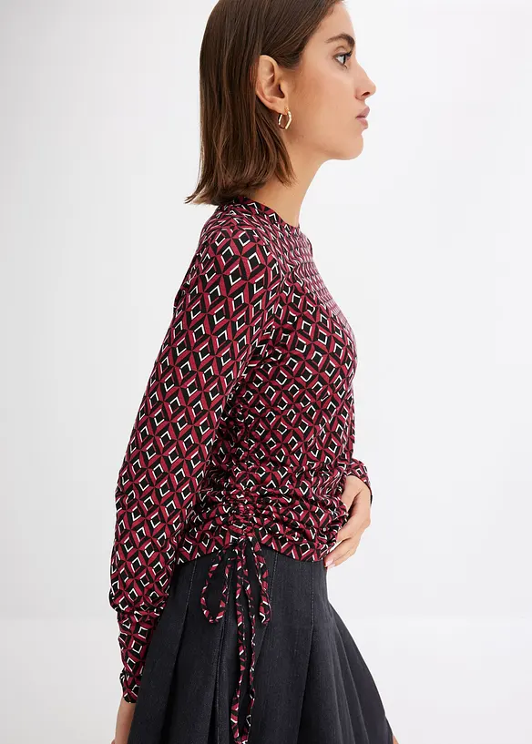 Maglia a maniche lunghe con laccetti, bonprix