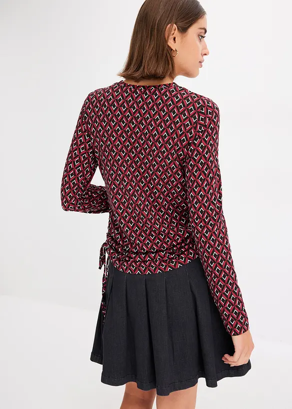 Maglia a maniche lunghe con laccetti, bonprix