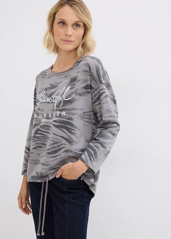 Maglia a maniche lunghe in misto cotone, bonprix