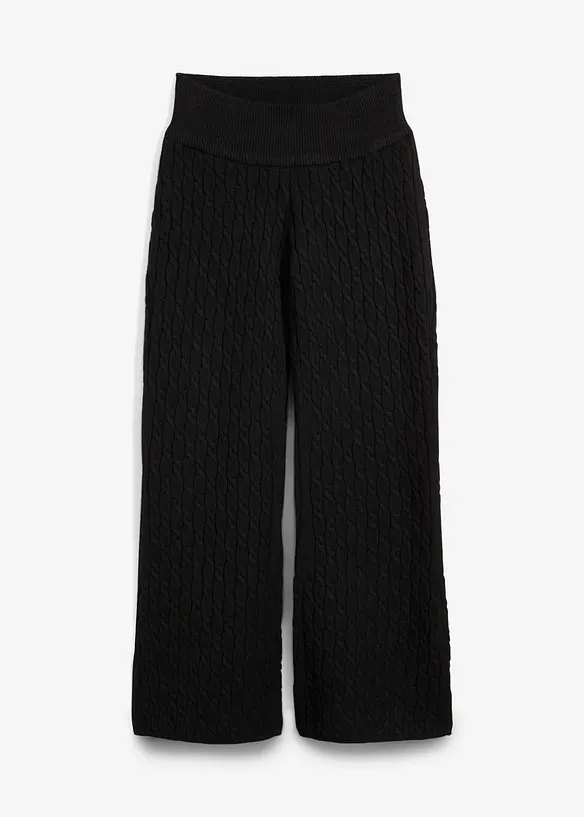 Pantaloni in maglia a trecce, bonprix