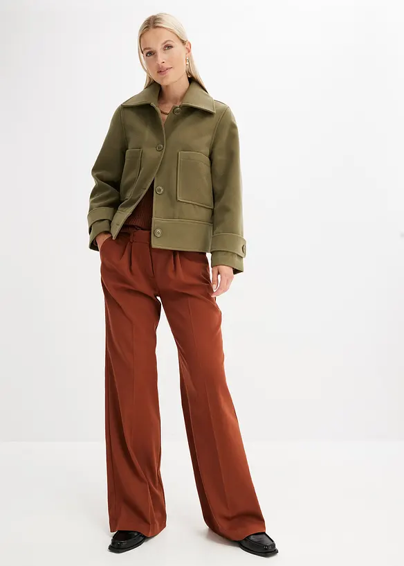Maglione a coste in puro cotone, bonprix