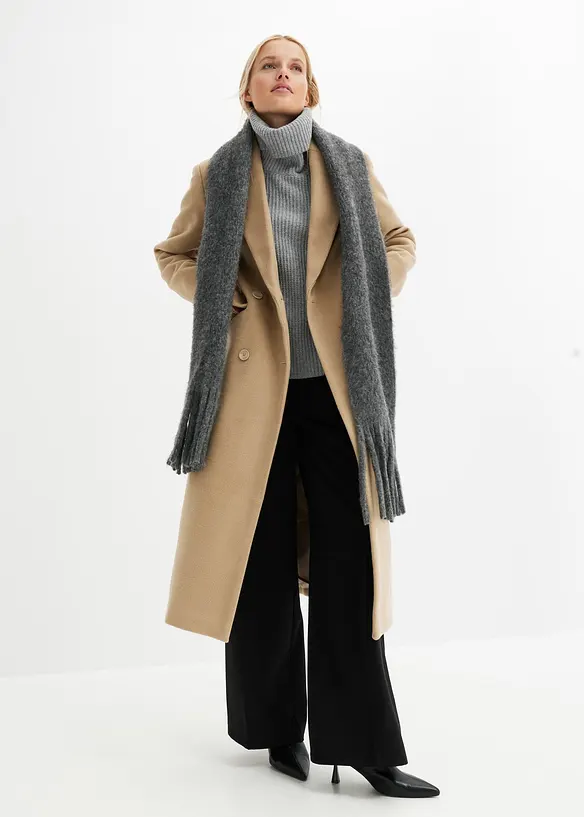 Cappotto doppiopetto in simil lana, bonprix