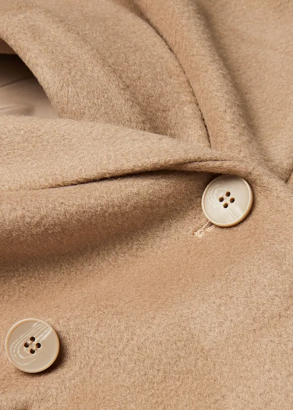 Cappotto doppiopetto in simil lana, bonprix