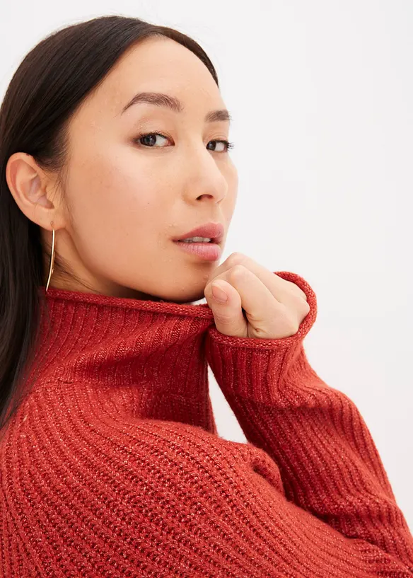 Maglione con collo dritto, bonprix