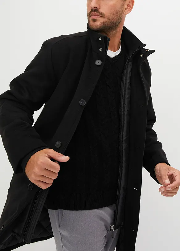 Cappotto corto con paravento, bonprix