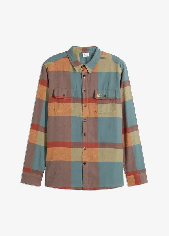 Camicia in flanella di puro cotone, bonprix