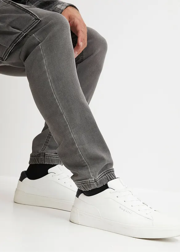 Jeans in tessuto felpato con tasche cargo regular fit, straight, bonprix