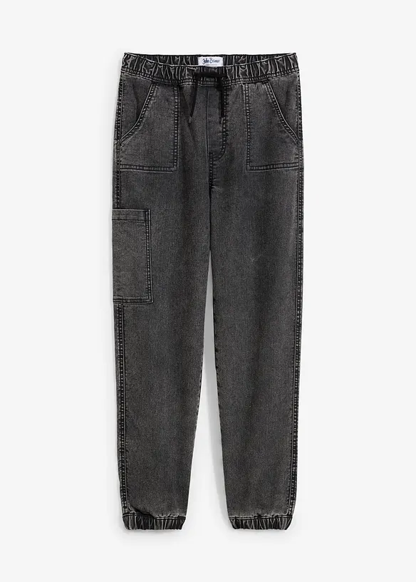 Jeans cargo elasticizzati con elastico in vita, loose fit, bonprix