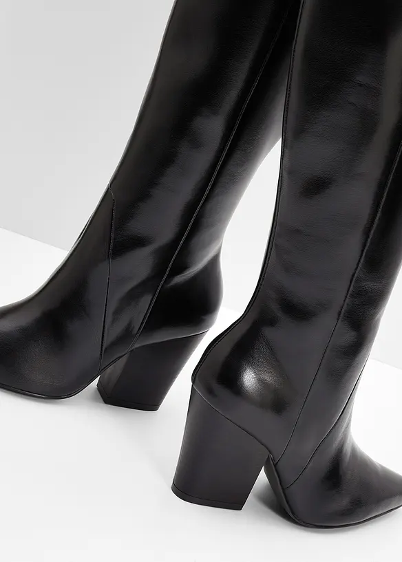 Jeans termici con fodera di jersey, vita media, bonprix