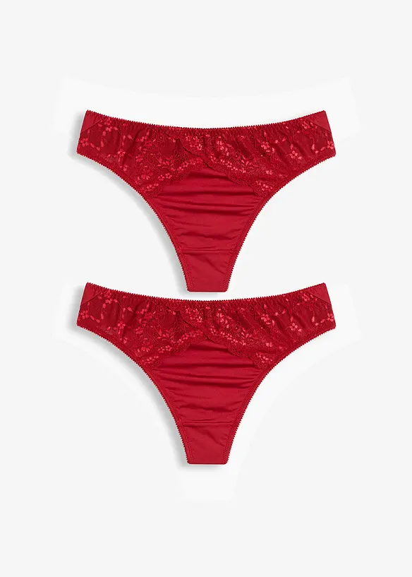 Perizoma alto lucido (pacco da 2), bonprix