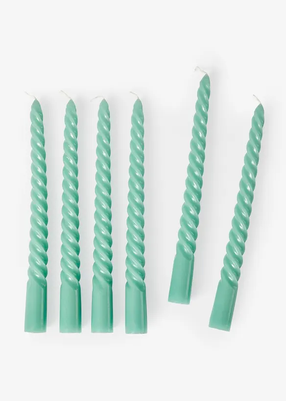 Candele a stelo attorcigliate (pacco da 6), bonprix
