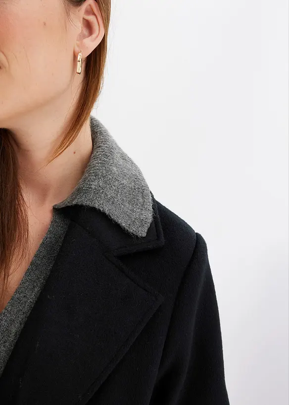 Maglione con colletto e zip, bonprix