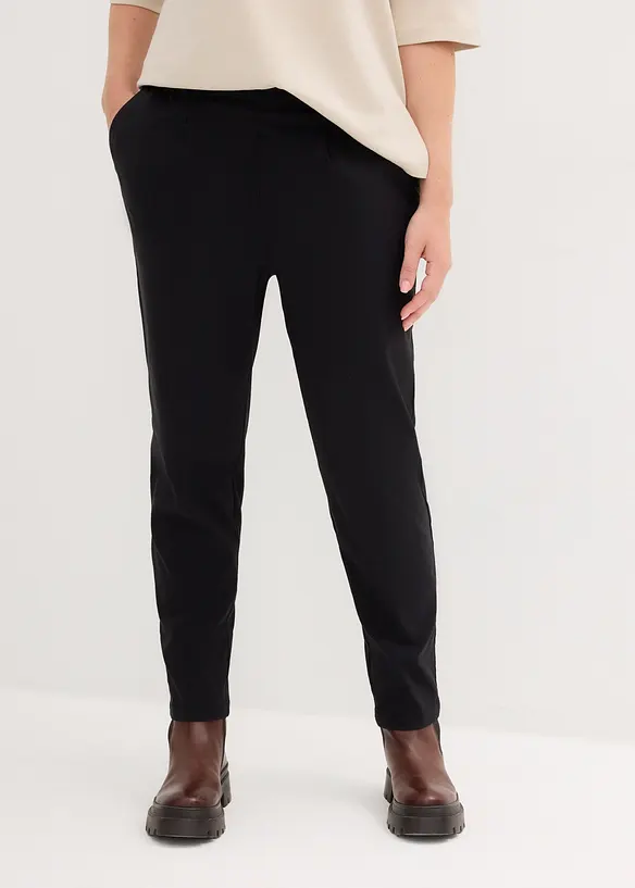 Pantaloni cropped con cinta comoda, carrot fit, bonprix