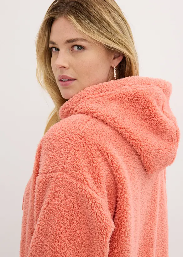 Pile teddy con cappuccio, bonprix