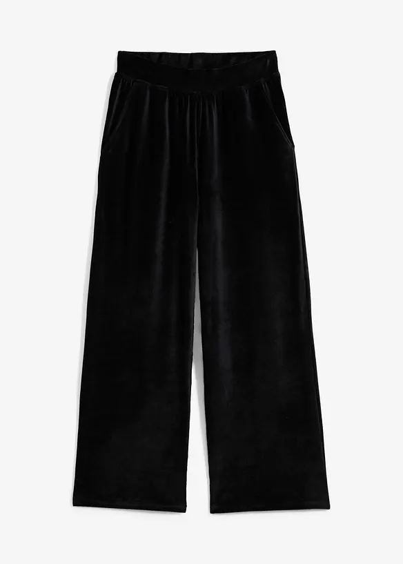 Pantaloni in velluto a coste di jersey, bonprix