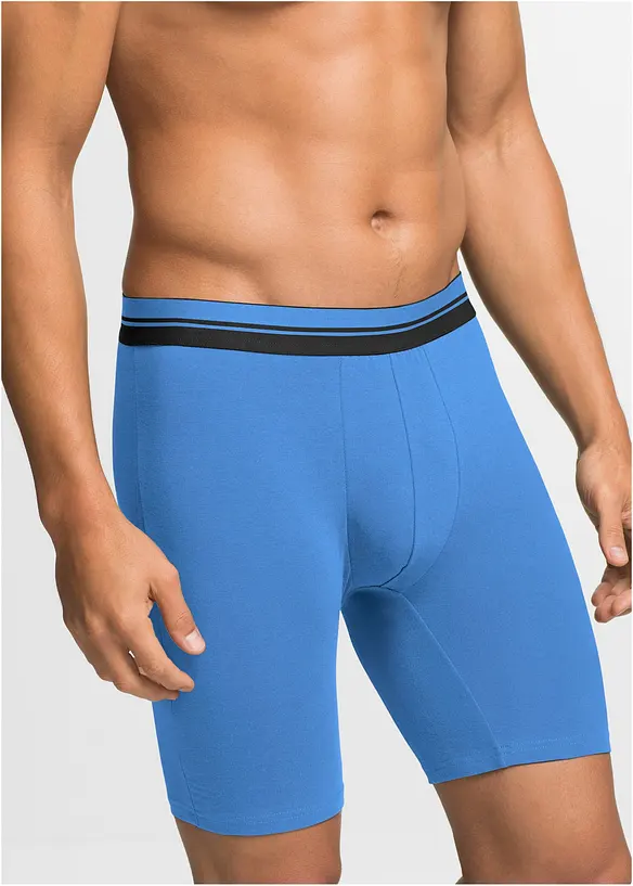 Boxer aderenti lunghi con cotone (pacco da 2), bonprix