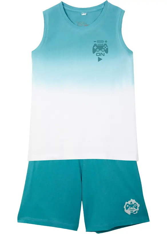 Canotta e pantaloncini in puro cotone biologico (set 2 pezzi), bonprix