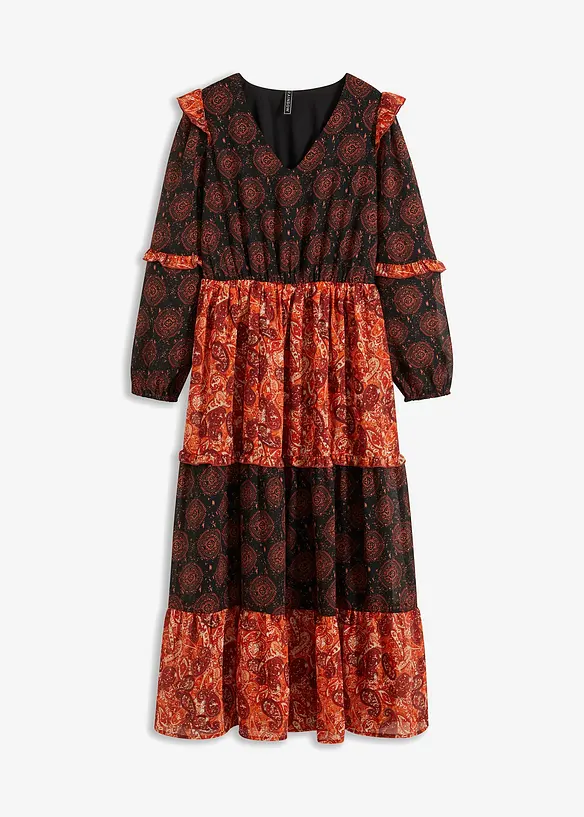 Abito midi in chiffon, bonprix