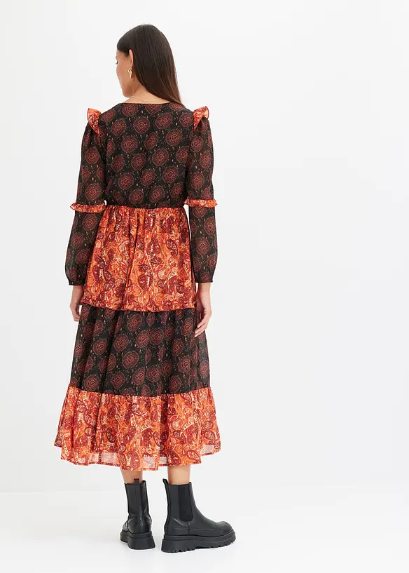 Abito midi in chiffon, bonprix