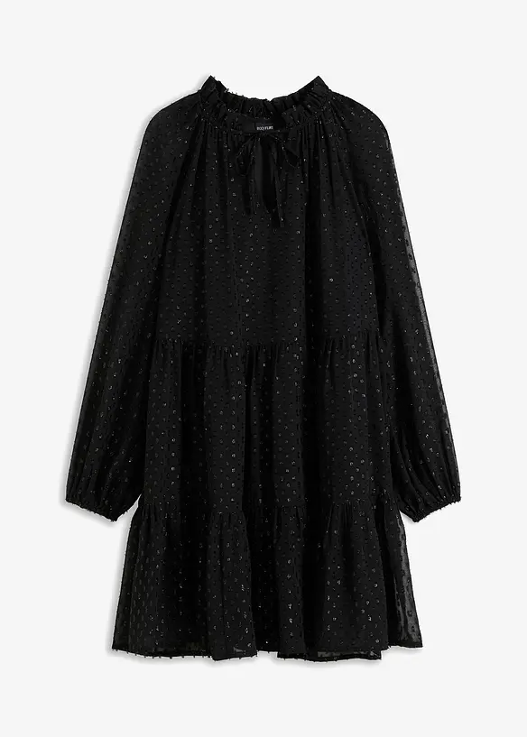 Abito tunica con effetto glitterato, bonprix