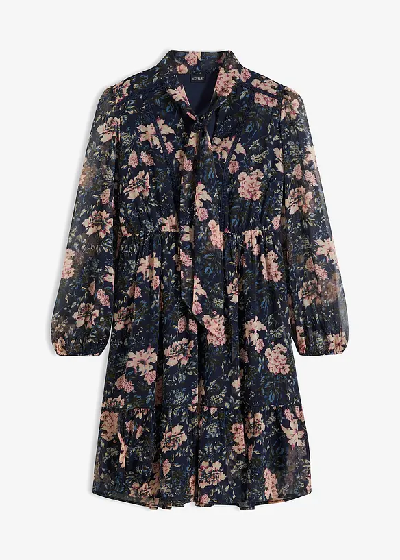 Abito in chiffon fantasia, bonprix