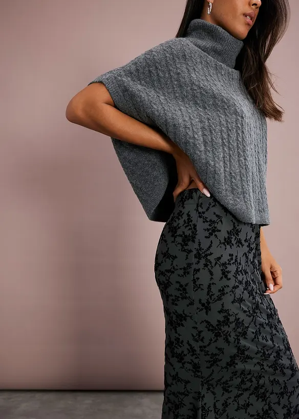Gonna midi in mesh delicato, bonprix