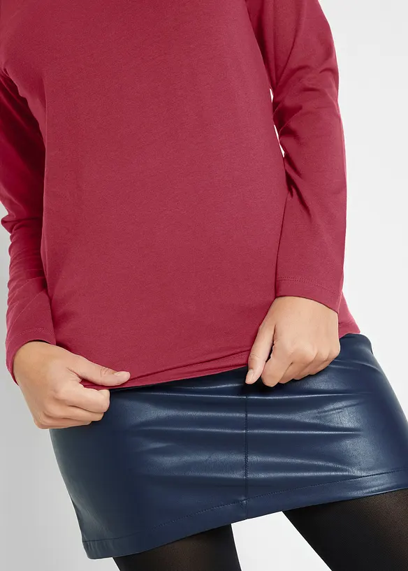 Maglia elasticizzata aderente a maniche  lunghe, bonprix