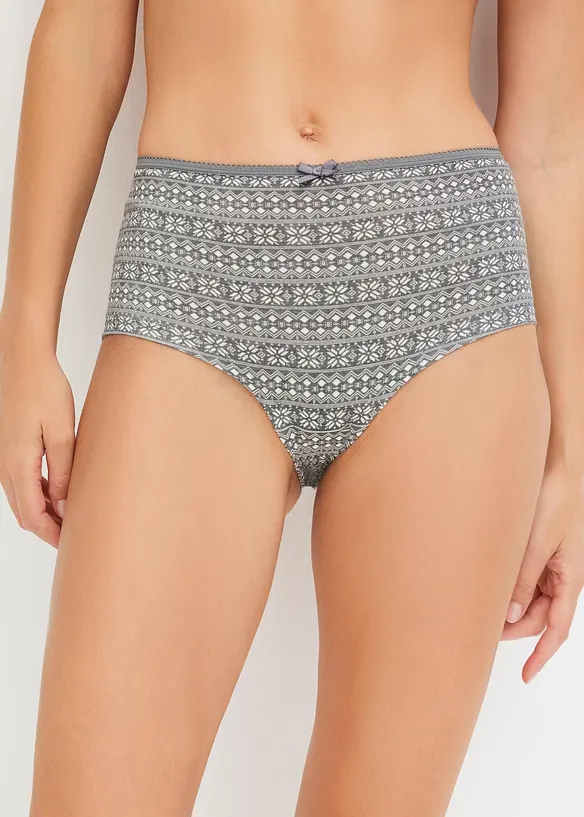 Culotte a vita alta con cotone biologico (pacco da 4), bonprix