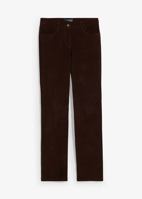 Pantaloni di velluto a coste elasticizzati, straight, bonprix