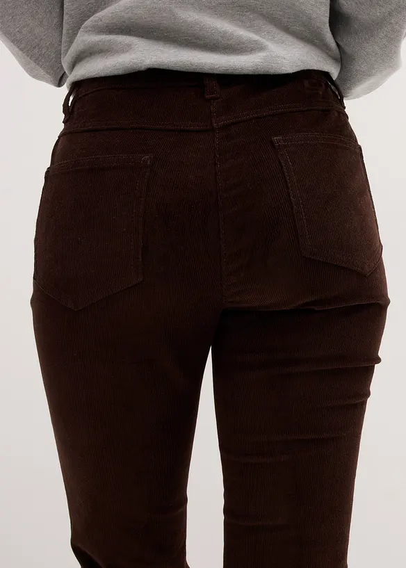 Pantaloni di velluto a coste elasticizzati, straight, bonprix