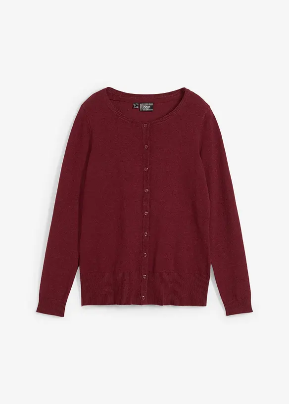 Cardigan in maglia fine con cotone riciclato, bonprix